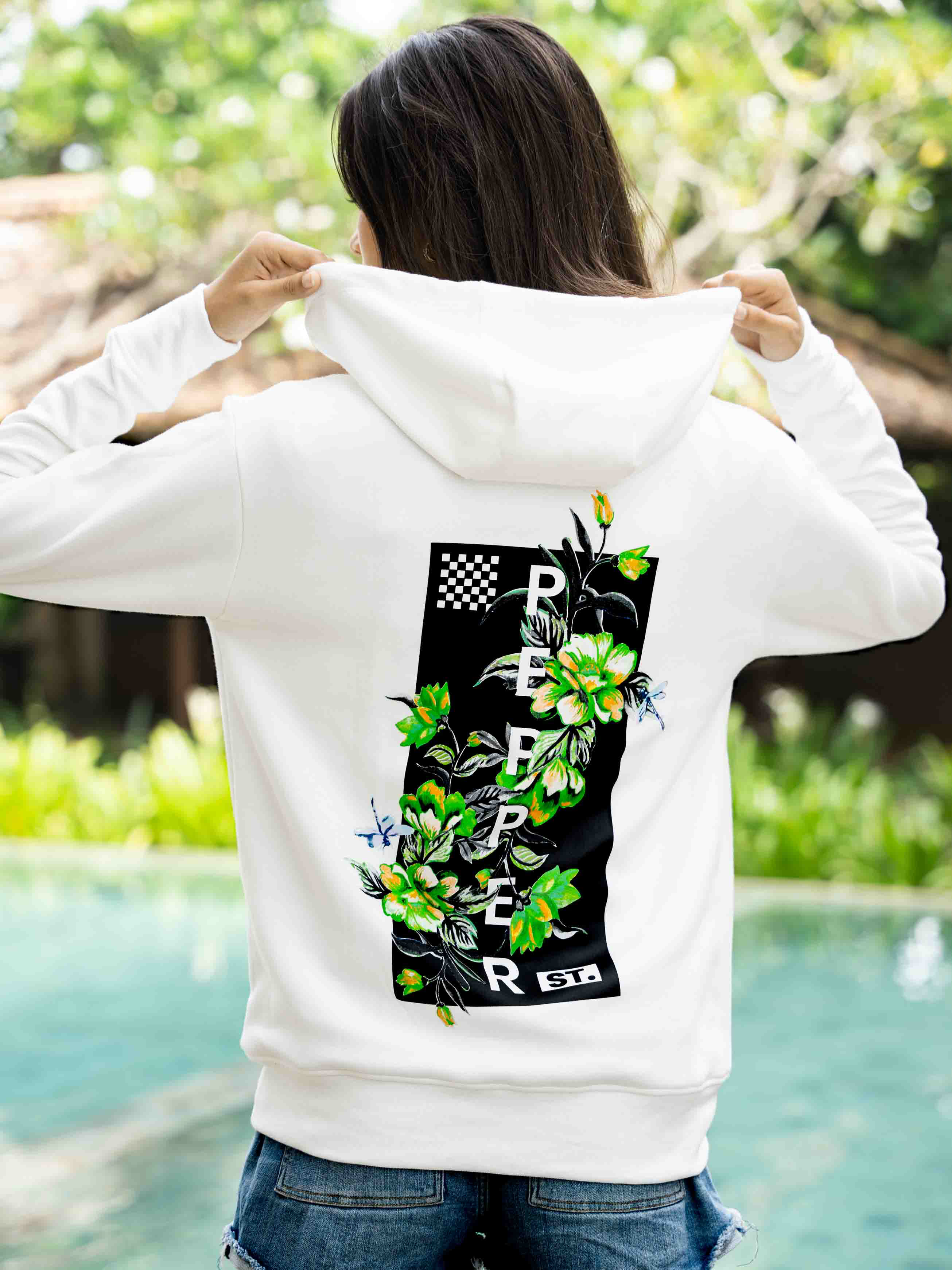 Flower Graphic Hoodie